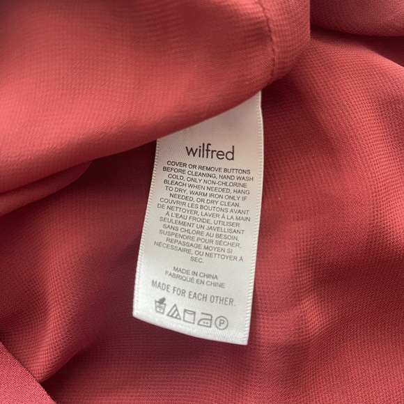 Wilfred Burnt Orange Long sleeve Dress with Buttons - Picture 4 of 5